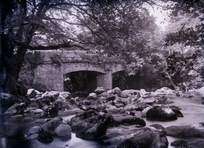 Rivier en brug bij Plymouth in Devon, 1920 door Unbekannt