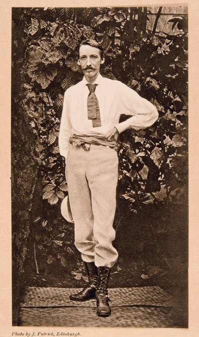 Robert Louis Stevenson in Samoa, ca. 1890 door Unbekannt