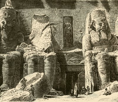 Rots-Tempels bij Abousimbel, 1890 door Unbekannt