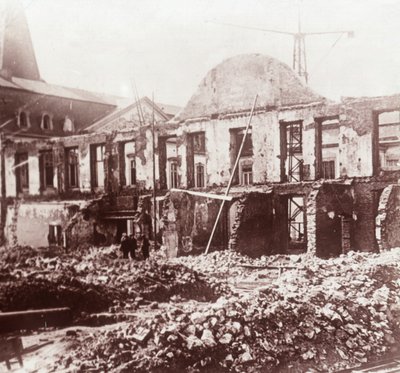 Ruïnes, Leuven, België, ca. 1914-1918 door Unbekannt