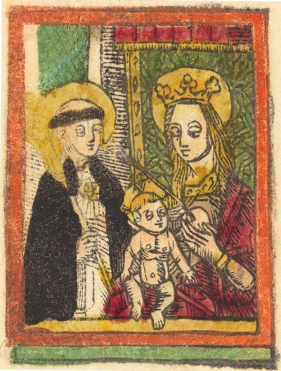 Sint Bernardus met de Madonna en Kind, 1480-1500 door Unbekannt