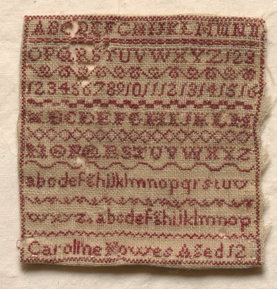 Sampler, 1800s door Unbekannt