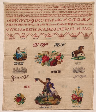 Sampler, 1882 door Unbekannt