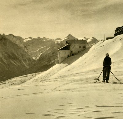 Skiën op de Schmittenhöhe, Oostenrijk, ca. 1935 door Unbekannt