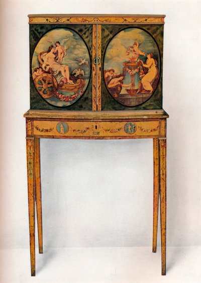 Kleine Mahoniehouten Kast op Standaard, ca. 1680 door Unbekannt