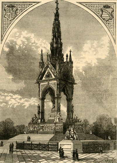 Het Albert Memorial, ca. 1876 door Unbekannt