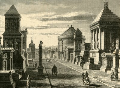 De Via Appia in Rome hersteld, 1890 door Unbekannt