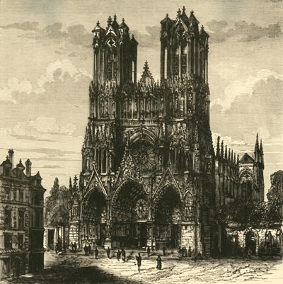 De kathedraal, Reims, 1890 door Unbekannt