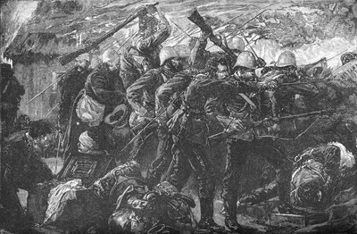 De verdediging van Rorkes Drift, c1880 door Unbekannt