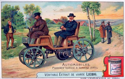 De Eerste Benzineauto, 1875, ca. 1900 door Unbekannt