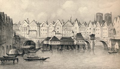 De Pont Notre-Dame in 1560, 1915 door Unbekannt