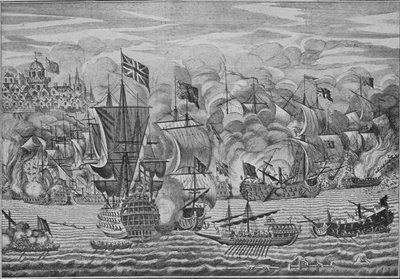 De bevrijding van Gibraltar, ca. 1710 door Unbekannt