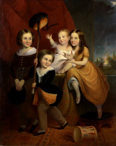 De Stephens-kinderen, ca. 1845 door Unbekannt