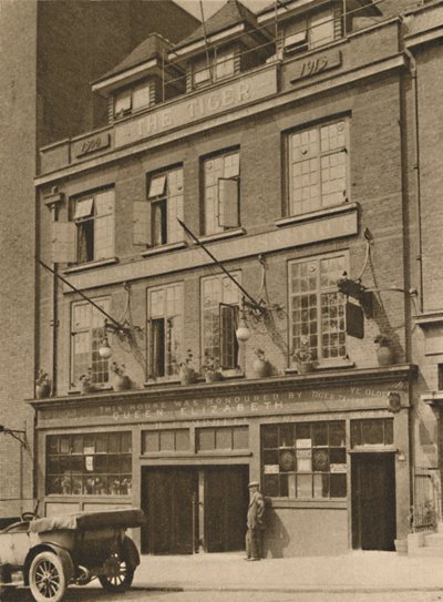 The Tiger Tavern op Tower Hill, ca. 1935 door Unbekannt