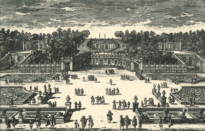 Het amfitheater van de Villa Pamphili door Unbekannt