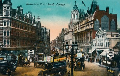 Tottenham Court Road, Londen, 1915, ca. 1900-1930 door Unbekannt