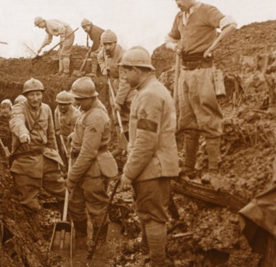 Loopgraven, Quennevières, Noord-Frankrijk, c1914-c1918 door Unbekannt