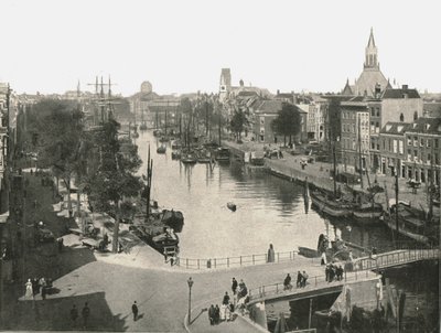 Uitzicht op Rotterdam, Nederland, 1895 door Unbekannt