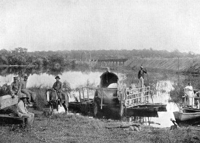 Wachten bij de veerboot, Paraguay, 1911 door Unbekannt