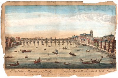 Westminster Bridge, Londen, 1753 door Unbekannt