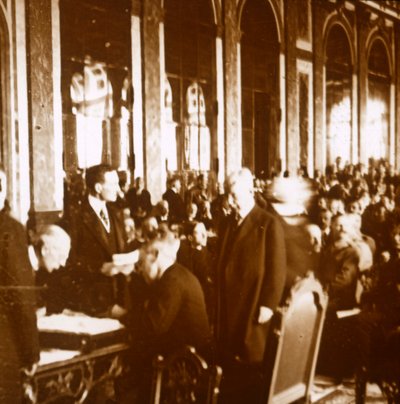 Woodrow Wilson, Verdrag van Versailles, Frankrijk, 1919 door Unbekannt