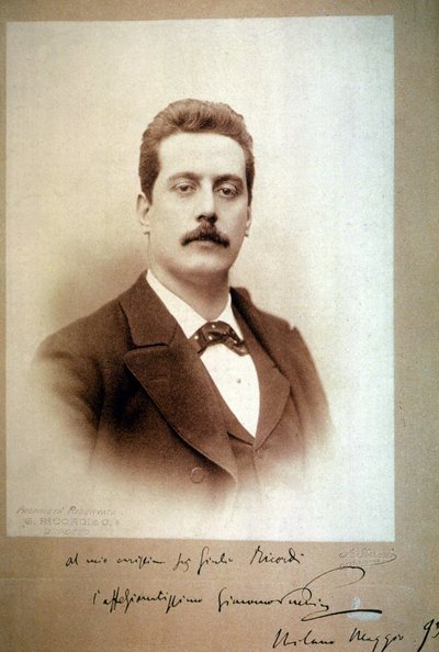 Giacomo Puccini (1858-1924) in 1893 door Unbekannt