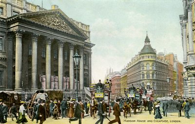 Mansion House en Cheapside, Londen door Unbekannter Künstler