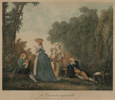 Het aangename concert, c.1810 (gravure) door Unbekannter Künstler