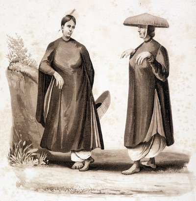 Cohinchinese vrouwen. Vietnam ca. 1850. door Unknown artist