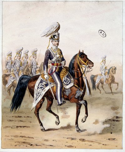 Engelse leger van India: cavalerie van Madras door Unknown artist