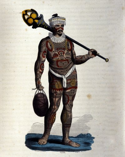 Inboorling van Nuku-Hiva (Marquesas-eilanden) door Unknown artist