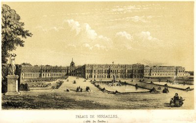 Paleis van Versailles, tuinzicht in 1857 door Unknown artist