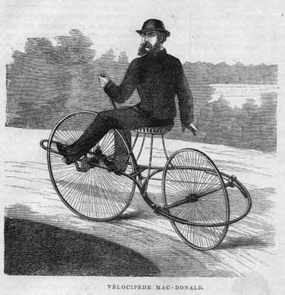 De Amerikaanse velocipede Mac-Donald. 1869 door Unknown artist