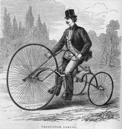 De Amerikaanse velocipede van Isaac Samuel. 1869 door Unknown artist