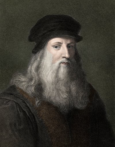 Leonardo Da Vinci (1452-1519) door Unknown artist