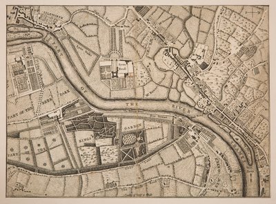 Plan van Richmond, Syon en Kew door Unknown artist