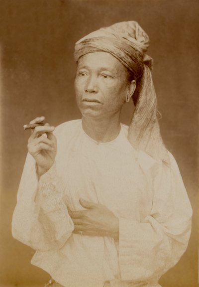 Een Birmaanse man, ca. 1885 door Unknown photographer