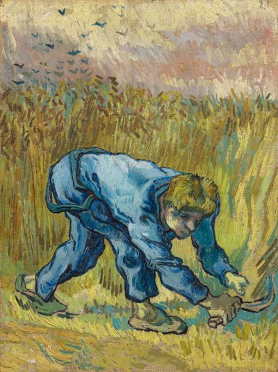 De maaier na Millet door Vincent van Gogh