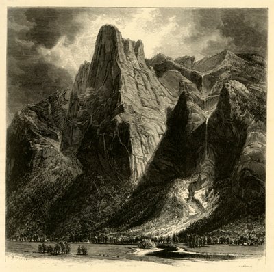 Sentinel Rock en Waterval door W.H. Morse