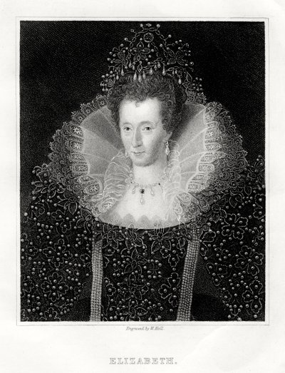 Koningin Elizabeth I, 1860 door W. Holl