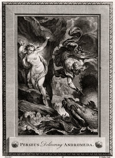 Perseus bevrijdt Andromeda, 1775 door W. Walker