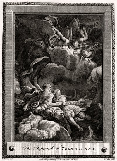 Het Schipbreuk van Telemachus, 1777 door W. Walker