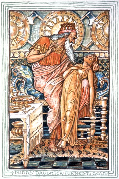 Koning Midas door Walter Crane