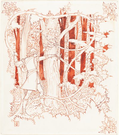 Prins Charmant in het Bos door Walter Crane