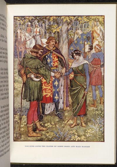 Robin Hood en Maagd Marian door Walter Crane