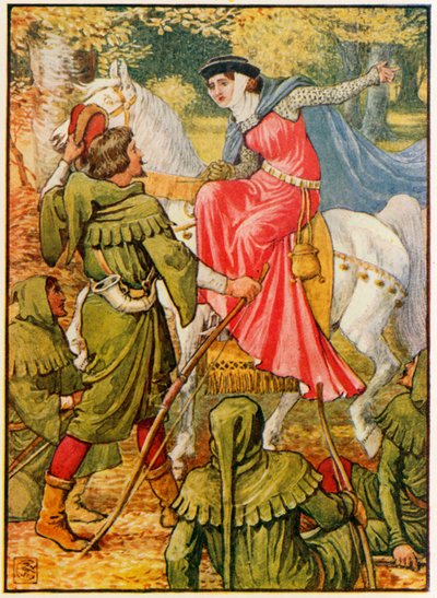 Robin Hood en de Dame door Walter Crane