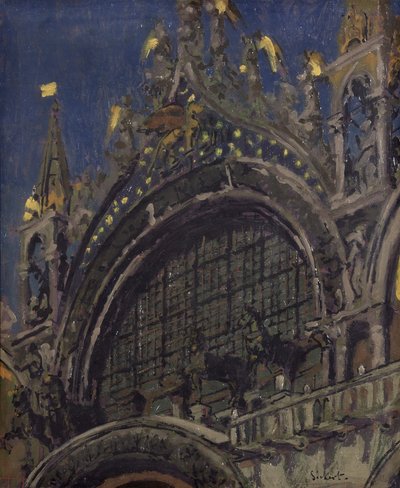 Paarden van San Marco, Venetië door Walter Richard Sickert