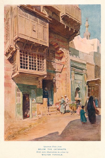 Straatscène, Egypte door Walter Tyndale