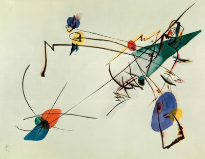 Eenvoudig aquarel door Wassily Kandinsky