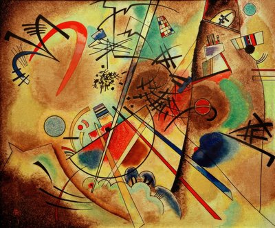 Kleine droom in rood door Wassily Kandinsky